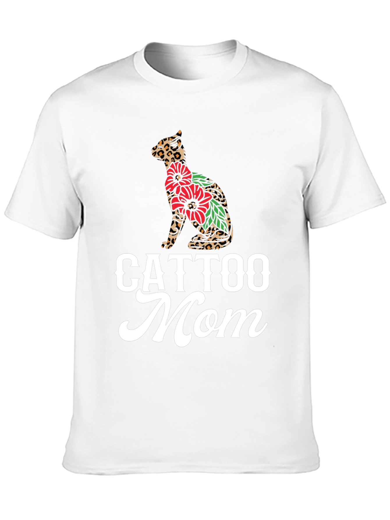 Black Cattoo Mom Graphic Tee - Cat Lover T-Shirt view 10