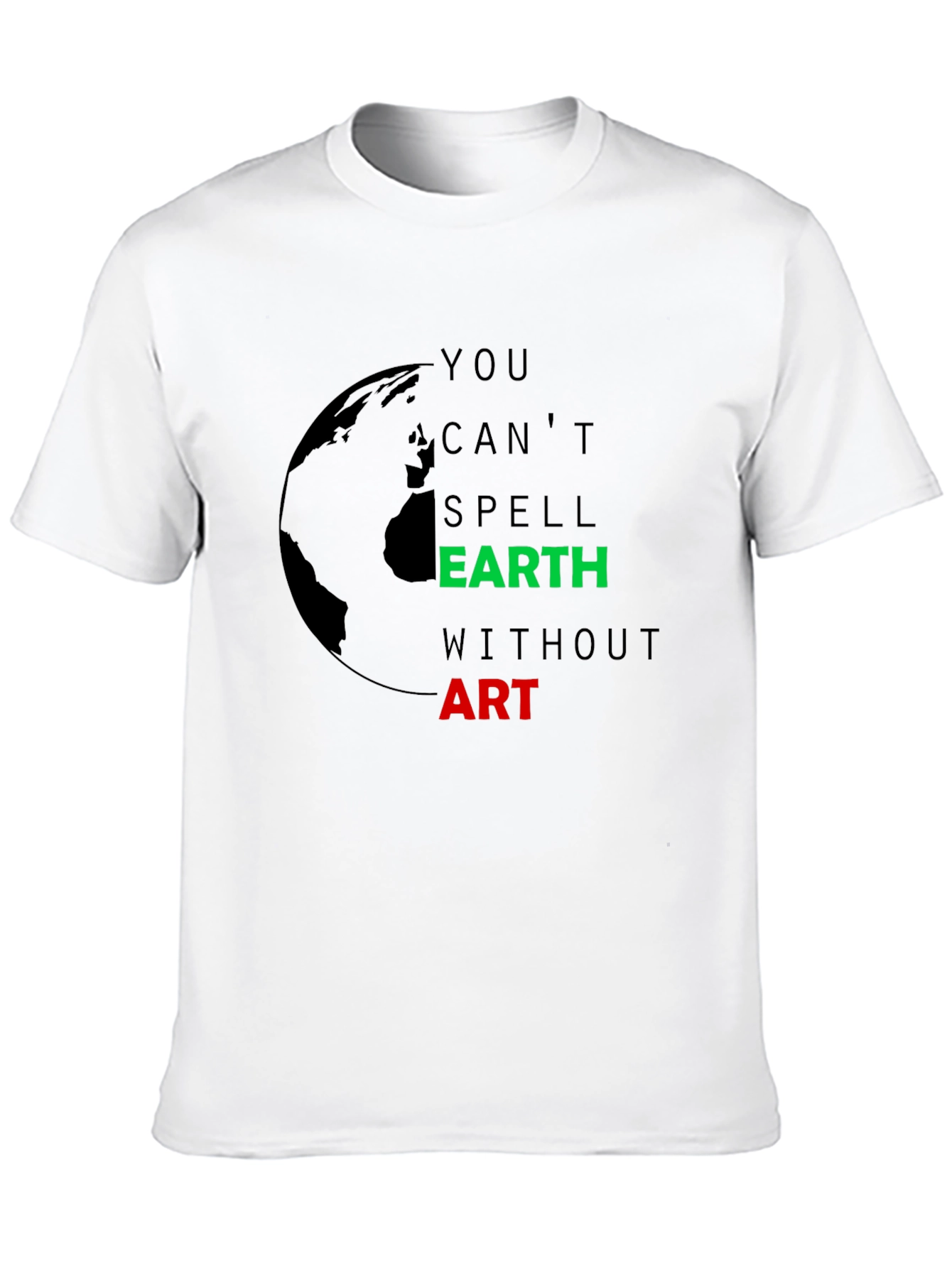 Black Earth Art T-Shirt - Black Graphic Tee for Nature Lovers view 10