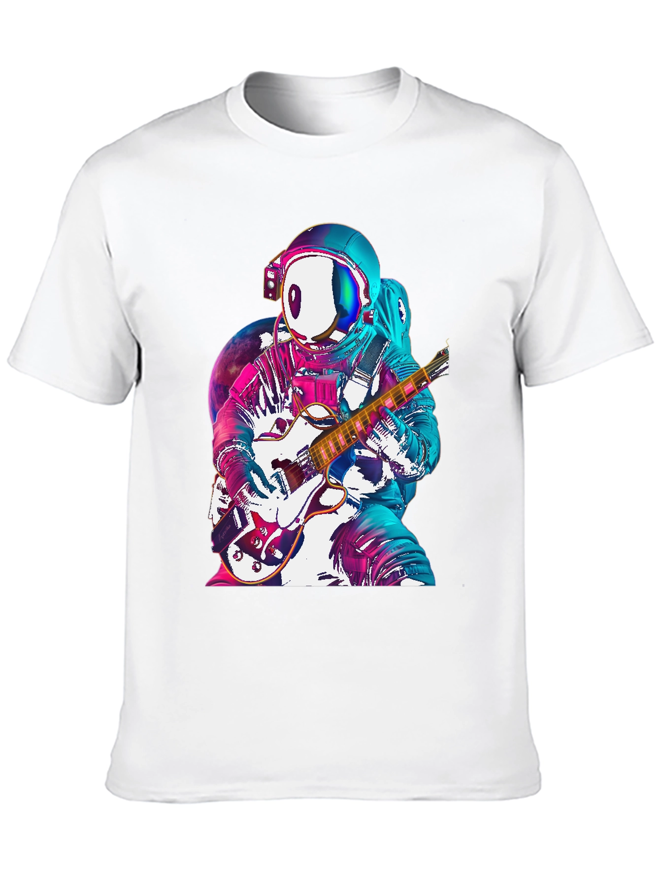 Black Astronaut Guitarist Graphic Tee - Space Rock! view 10