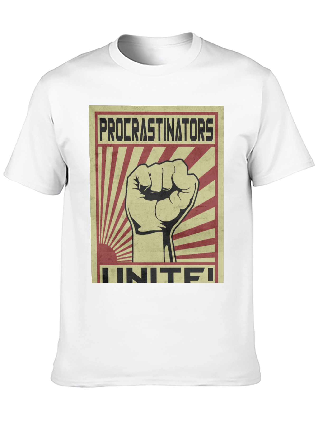Black Procrastinators Unite! Graphic Tee view 10