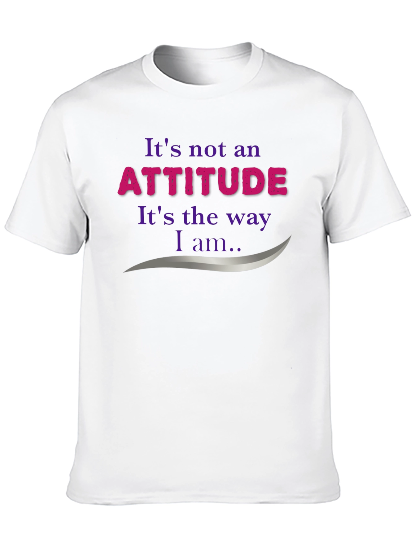 Black Attitude Statement Graphic Tee - Soft Cotton Blend view 10