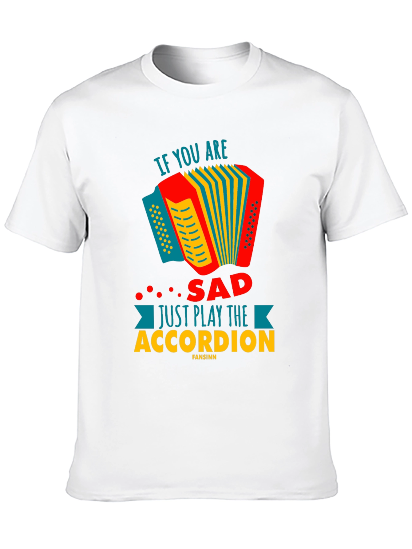 Black Play Accordion Funny T-Shirt view 10