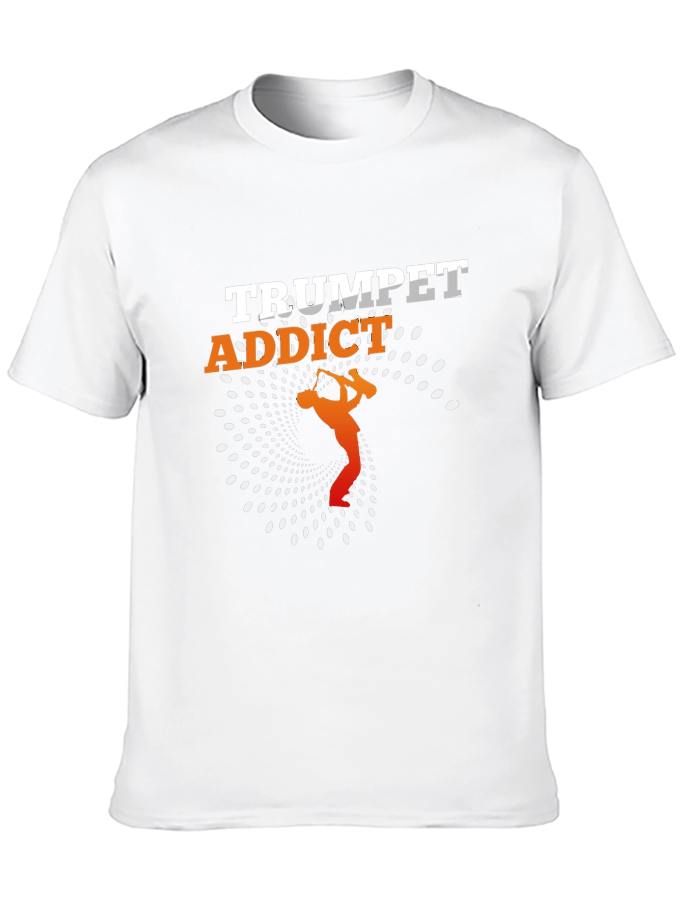 Black Trumpet Addict T-Shirt - Music Lover Gift view 10