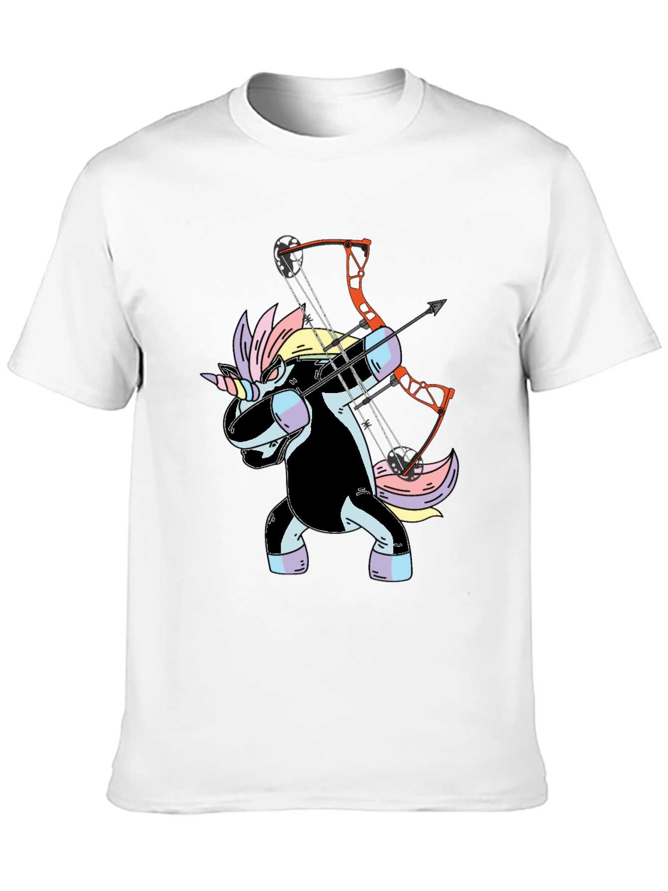 Black Unicorn Archer Graphic Tee - Black Cotton T-Shirt view 10