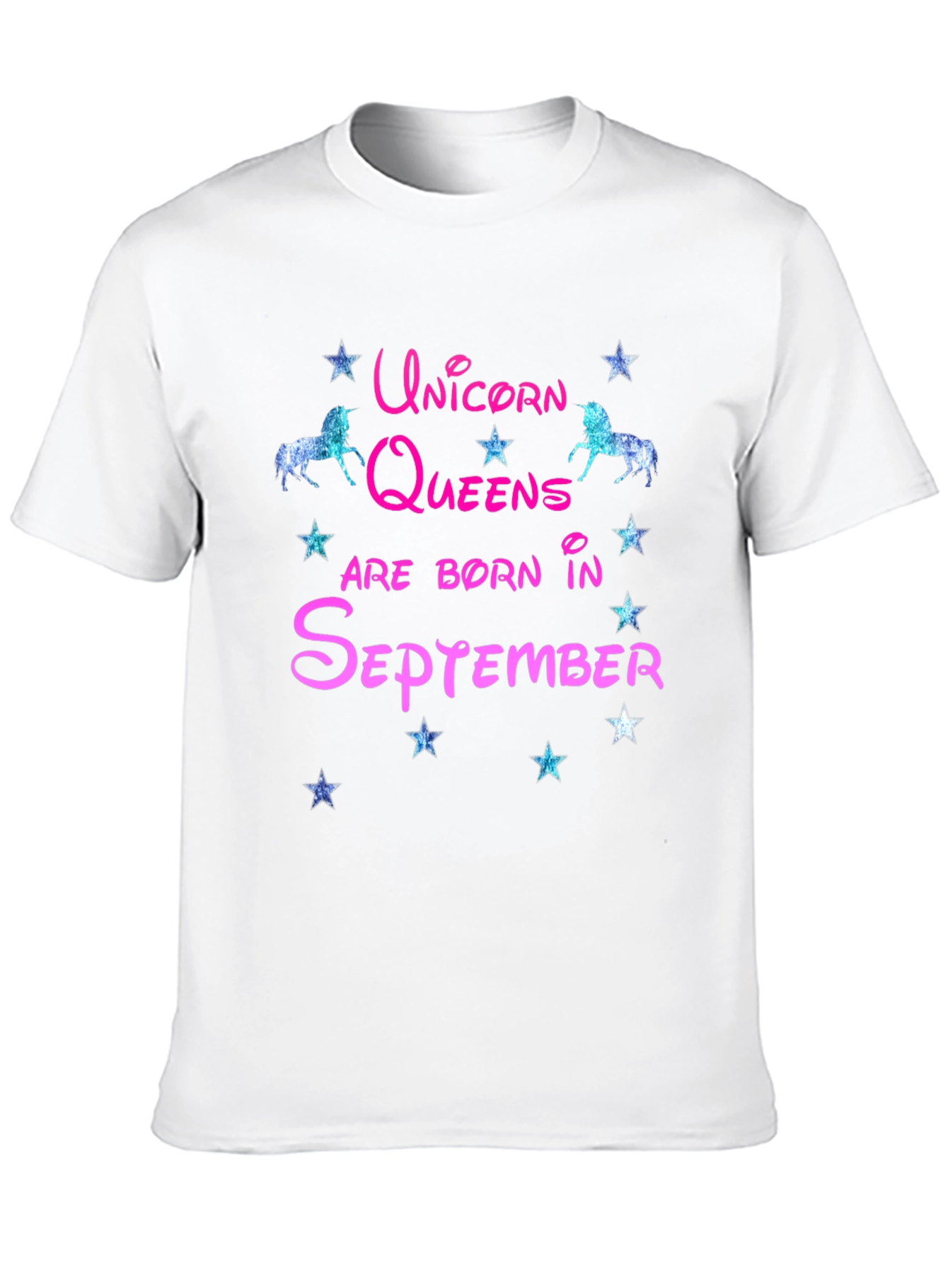 Black Unicorn Queens September Birthday T-Shirt view 10