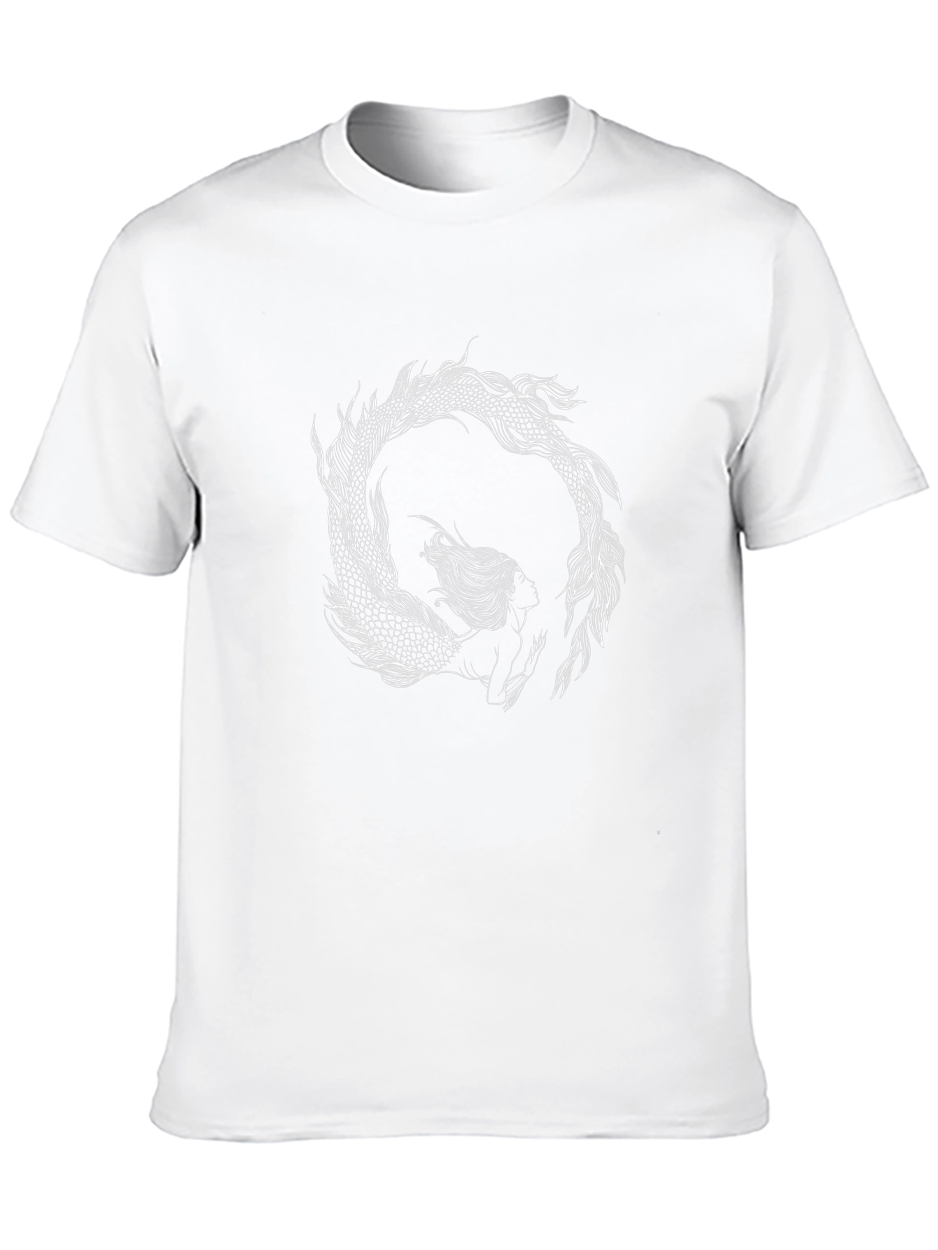 Dragon & Mermaid Black Graphic Tee - 10