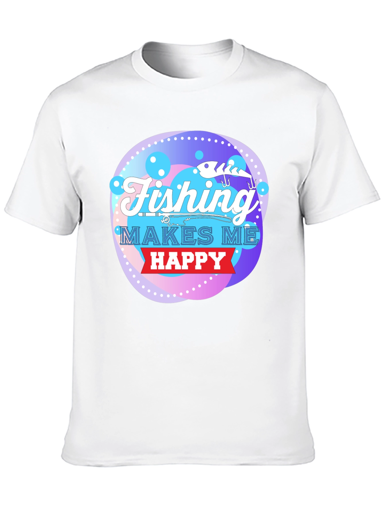 Black Fishing Makes Me Happy Graphic Tee view 10