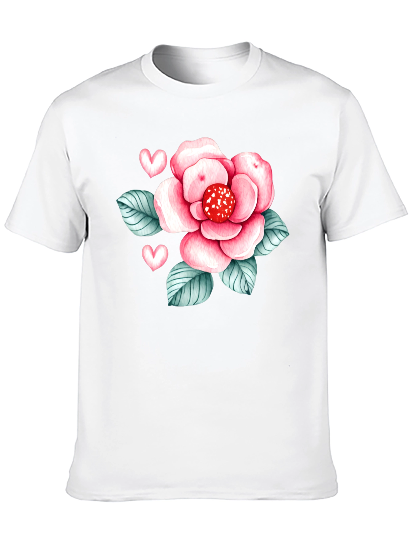 Black Floral Heart Graphic Tee - Stylish Black Shirt view 10