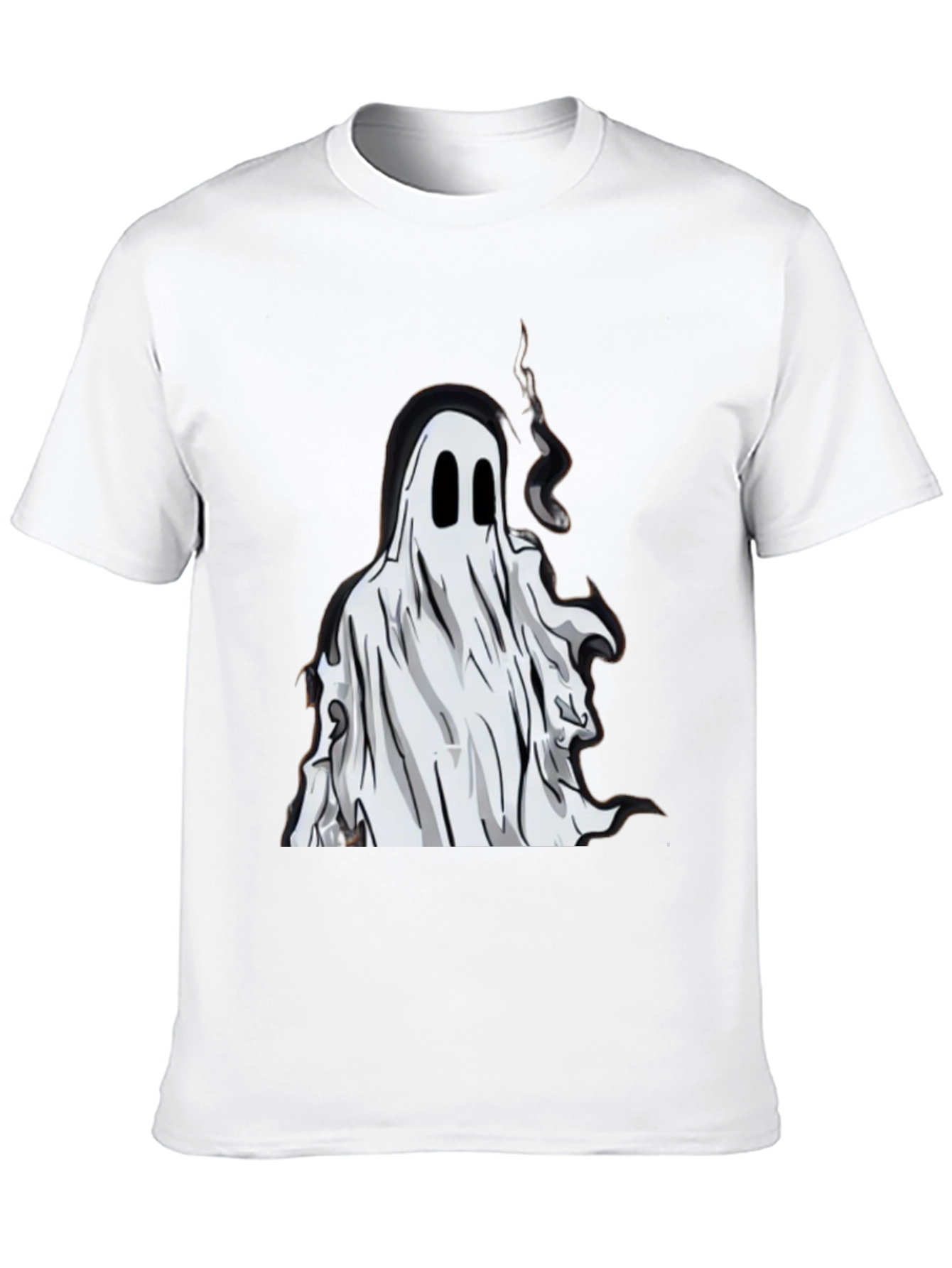 Black Ghost Graphic Tee - Spooky Season Style view 10