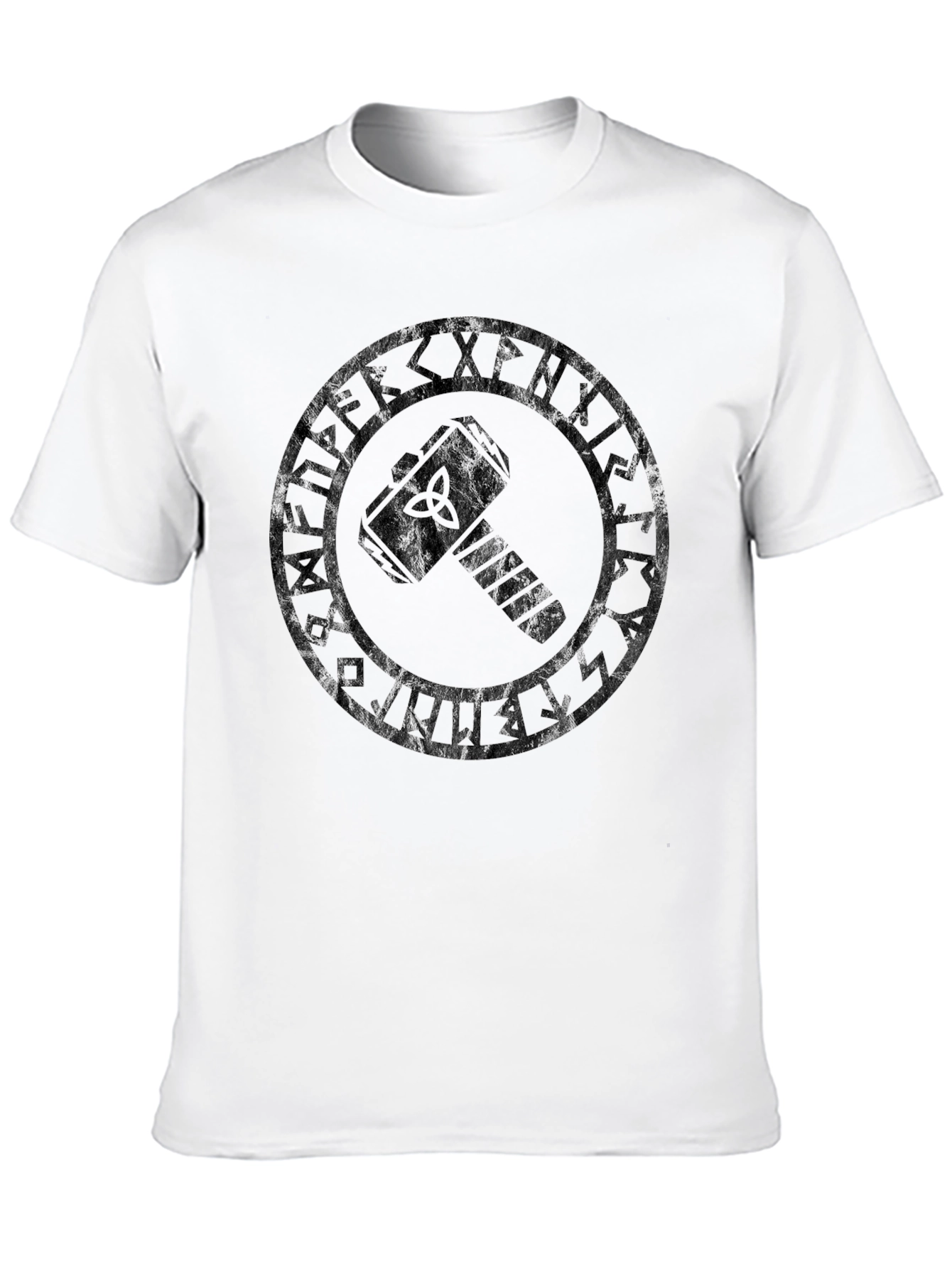 Black Thor's Hammer Black Graphic Tee view 10