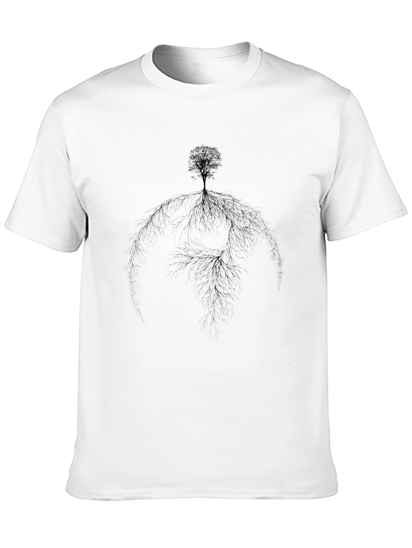 Black Tree of Life Graphic Tee - Black Cotton Blend view 10