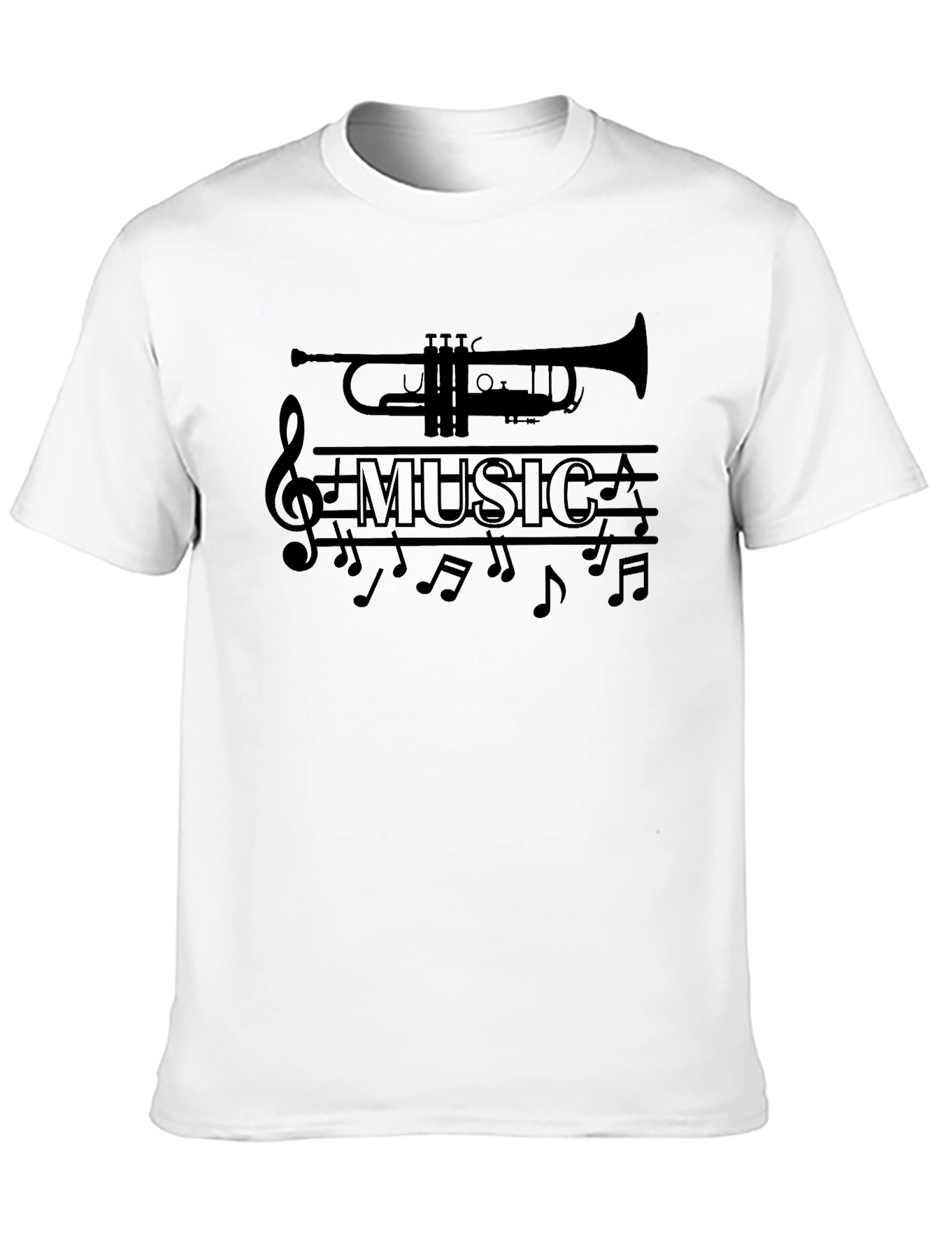 Black Music Lover Trumpet Graphic T-Shirt view 10
