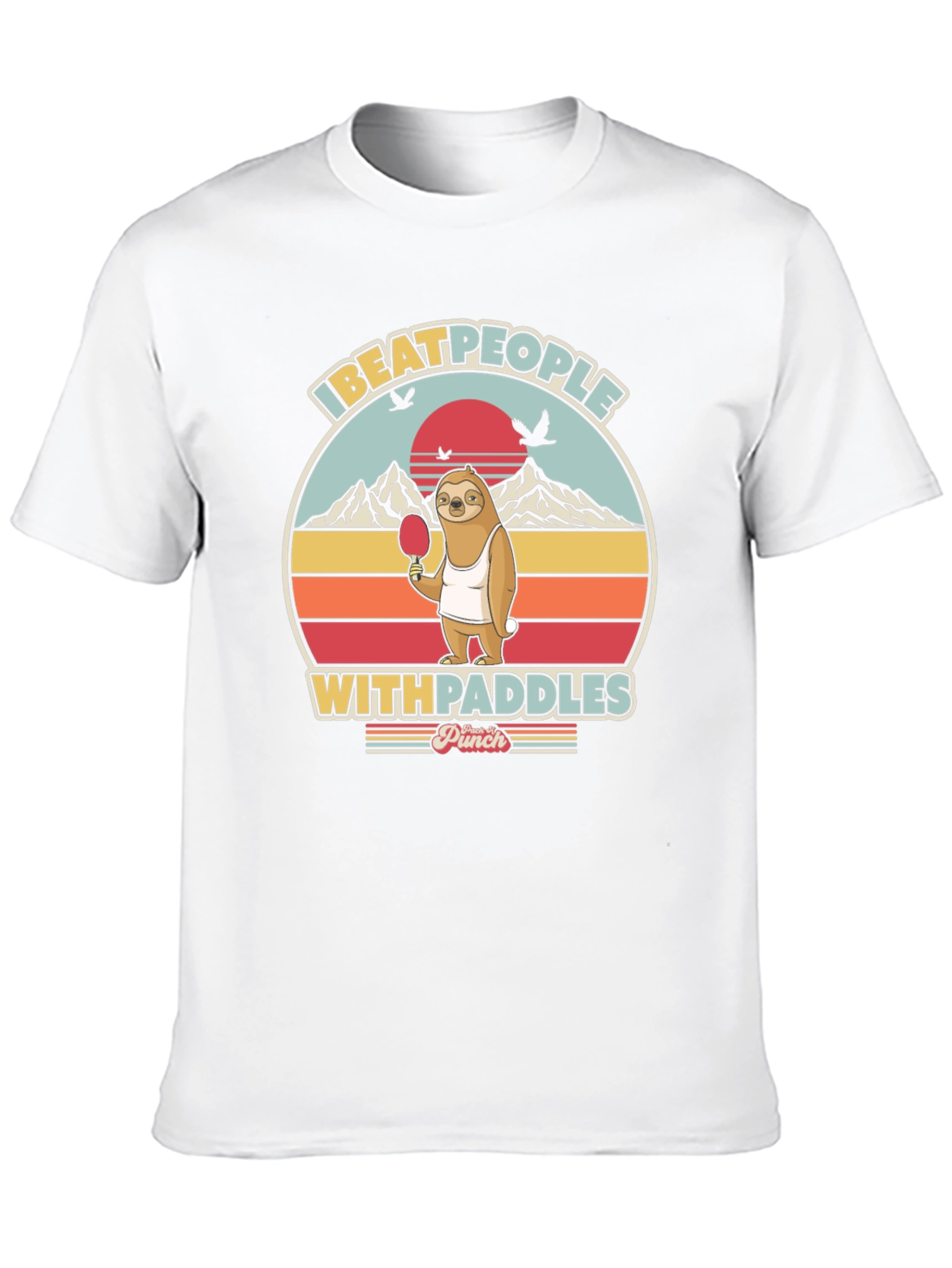 Black Sloth Table Tennis T-Shirt: I Beat People With Paddles view 10
