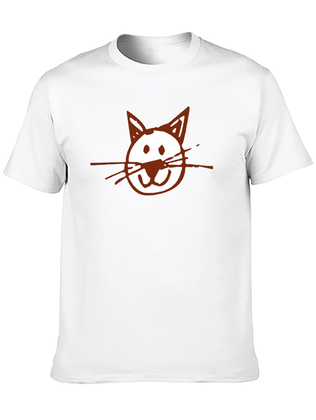 Black Cat Face Graphic T-Shirt - Casual Black Tee view 10