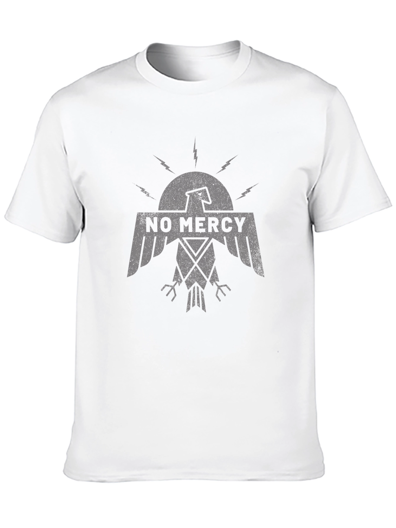 Black No Mercy Graphic Tee - Black Crew Neck T-Shirt view 10