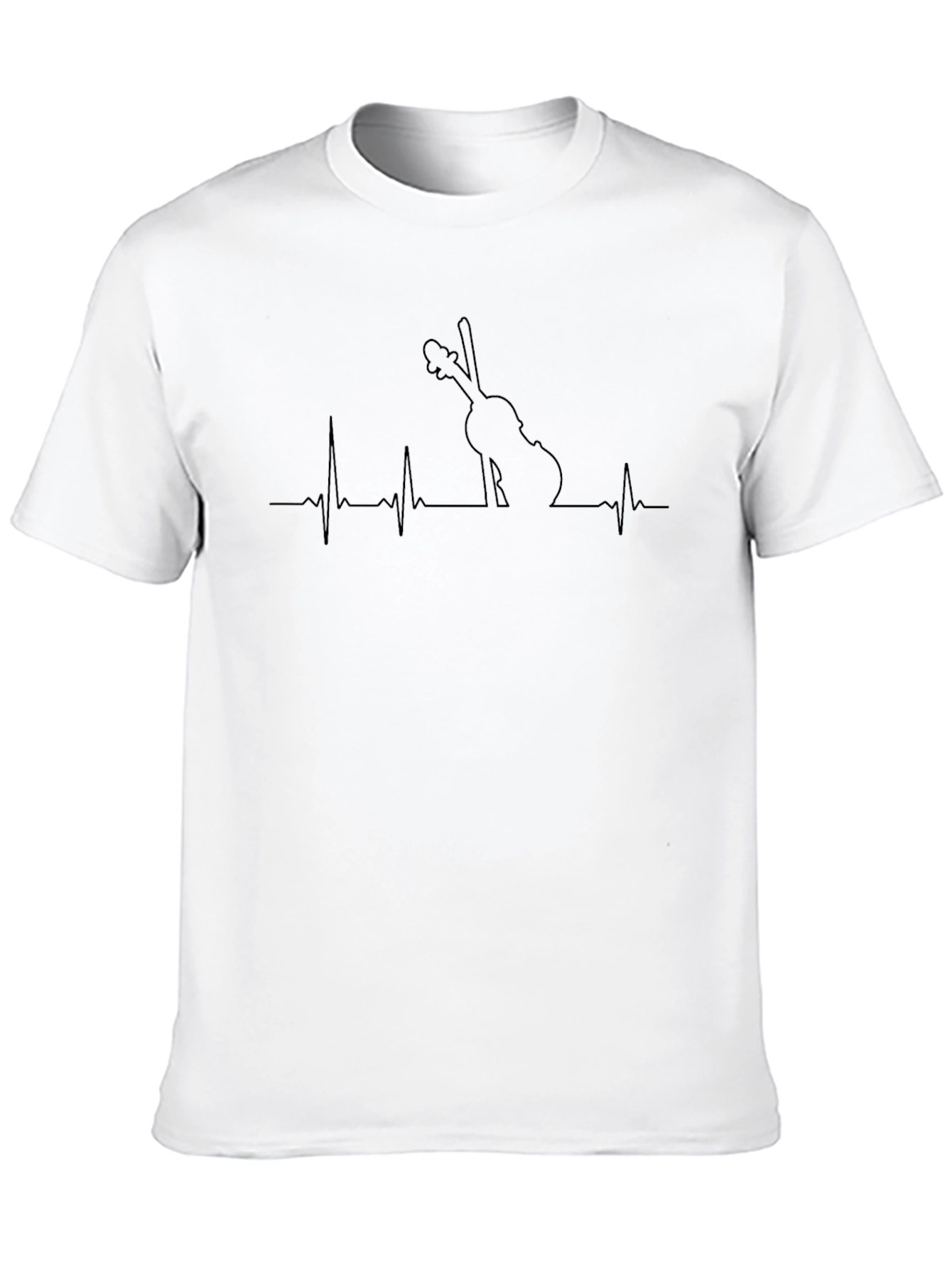 Black Musician's Heartbeat T-Shirt - Black view 10