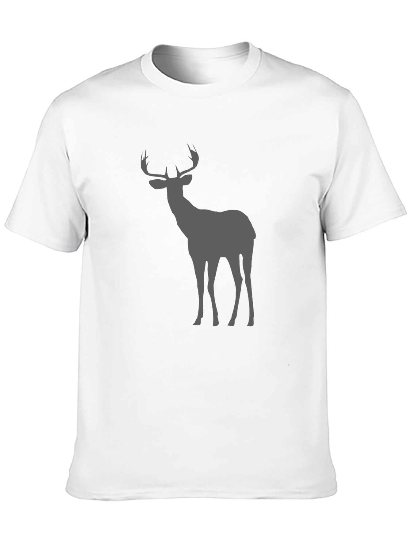 Black Men's Black Deer Graphic Tee - Nature Inspired Style view 10
