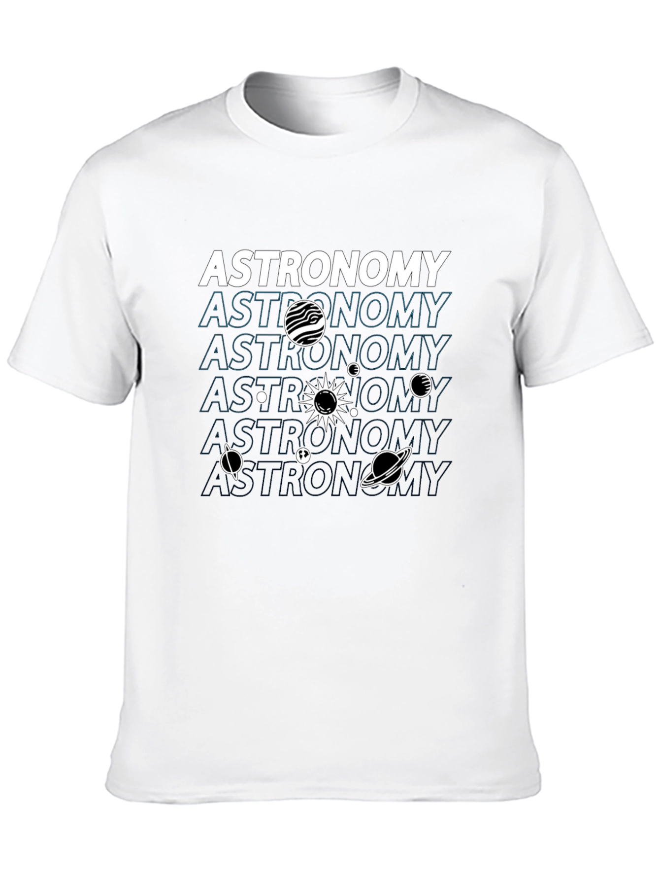 Black Astronomy Graphic T-Shirt - Explore the Cosmos in Style view 10