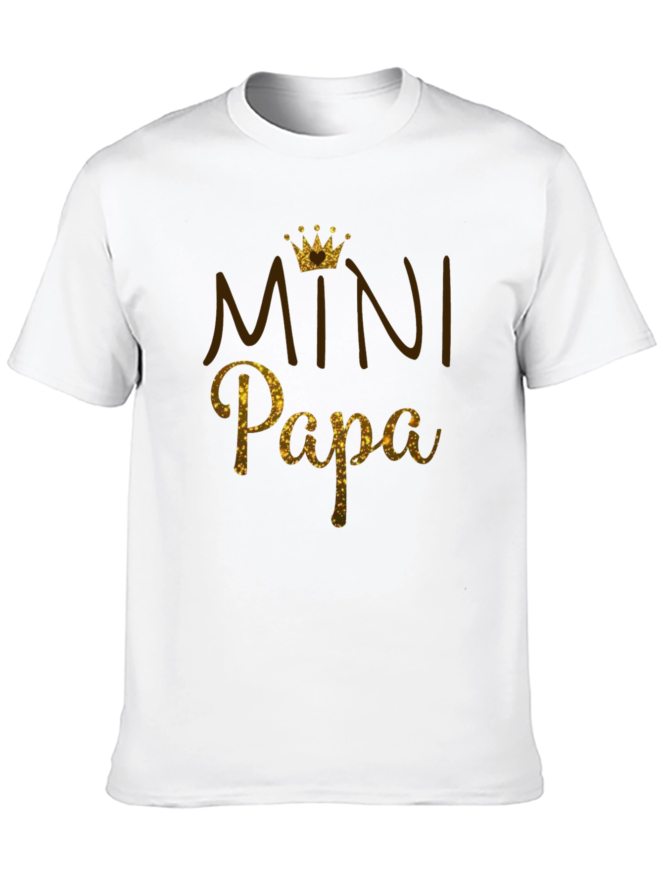 Black Mini Papa T-Shirt - Gold Glitter view 10
