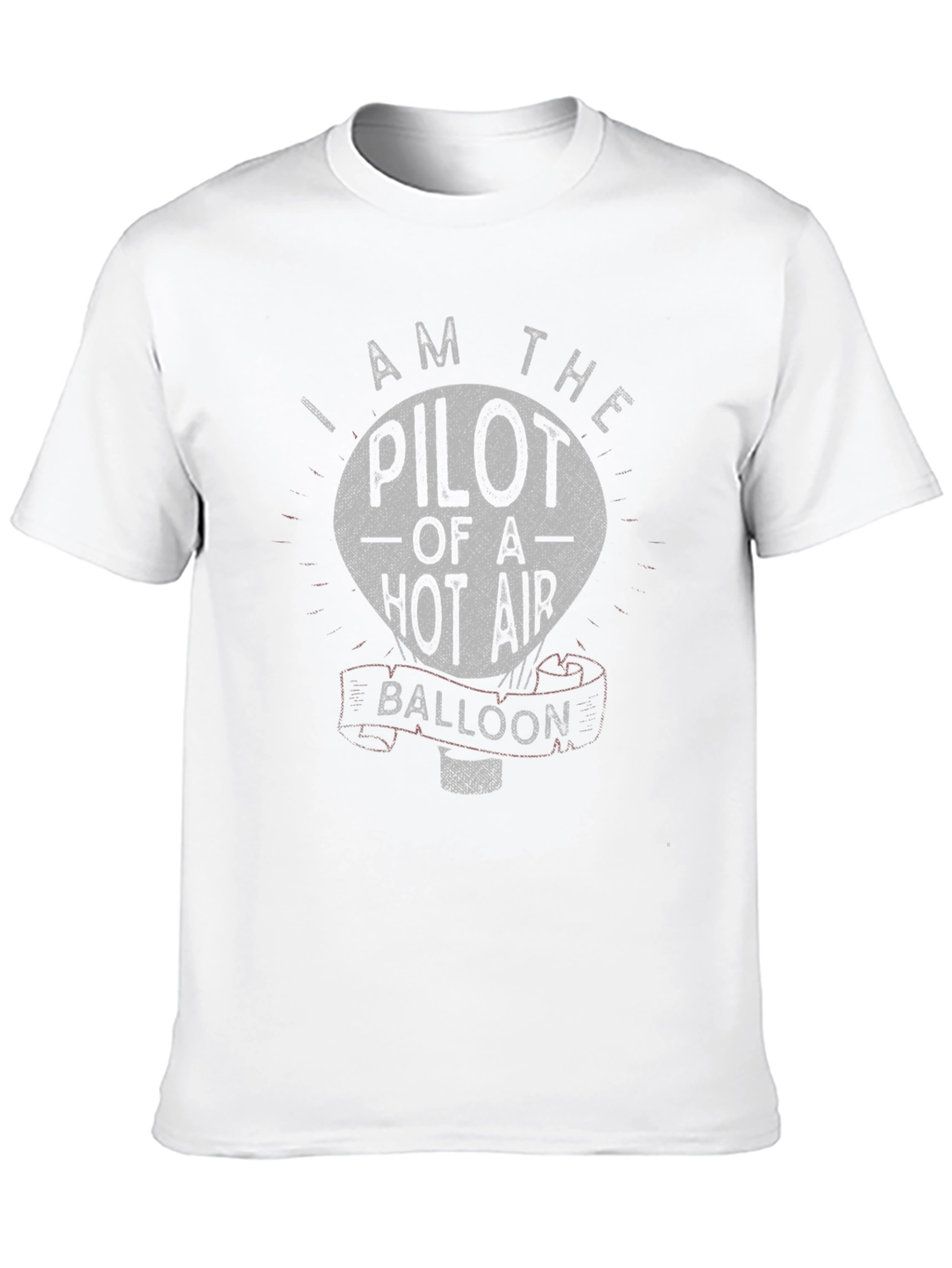 Black I am the Pilot Hot Air Balloon Black T-Shirt view 10