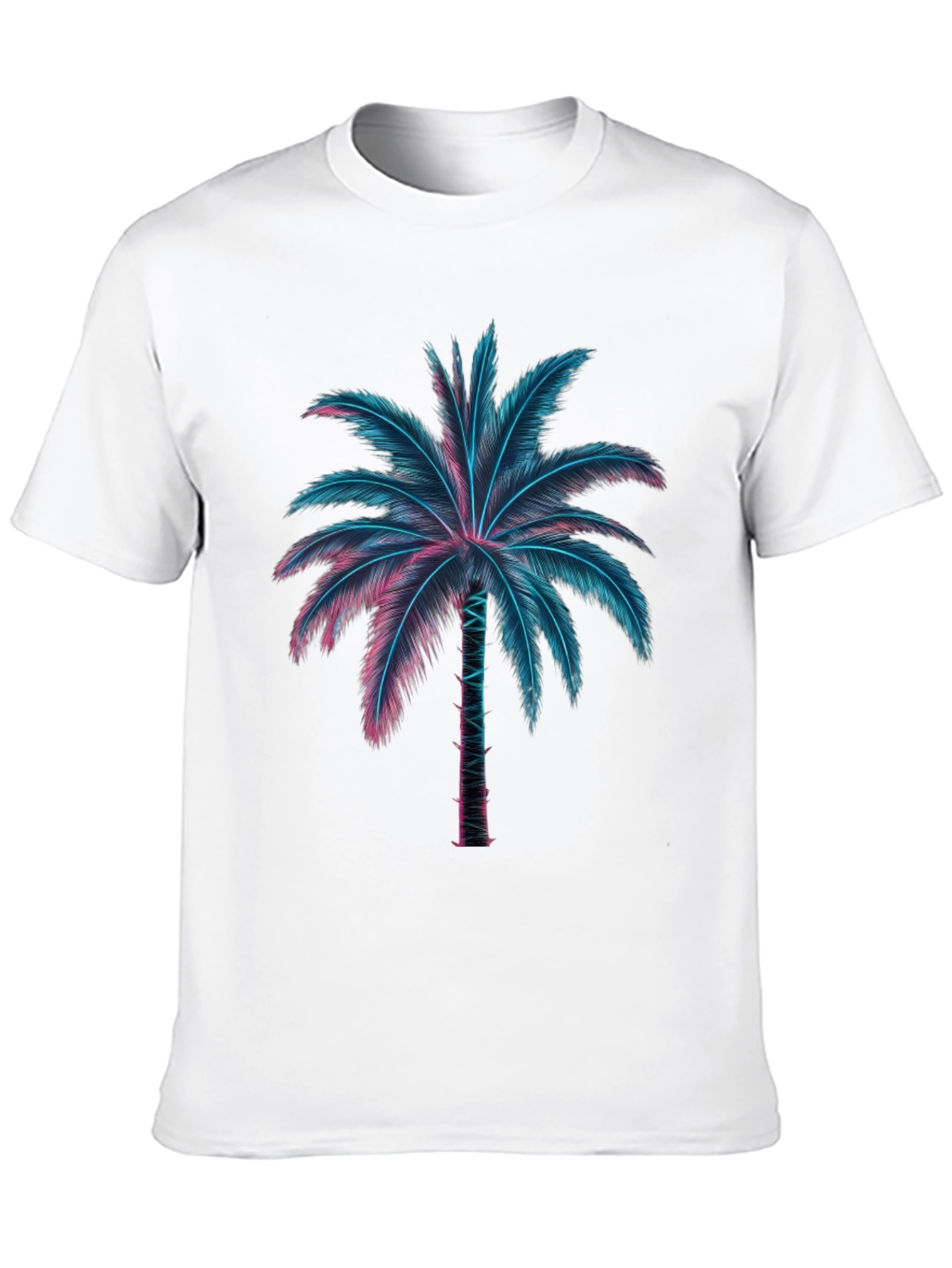 Black Neon Palm Tree Graphic Tee view 10