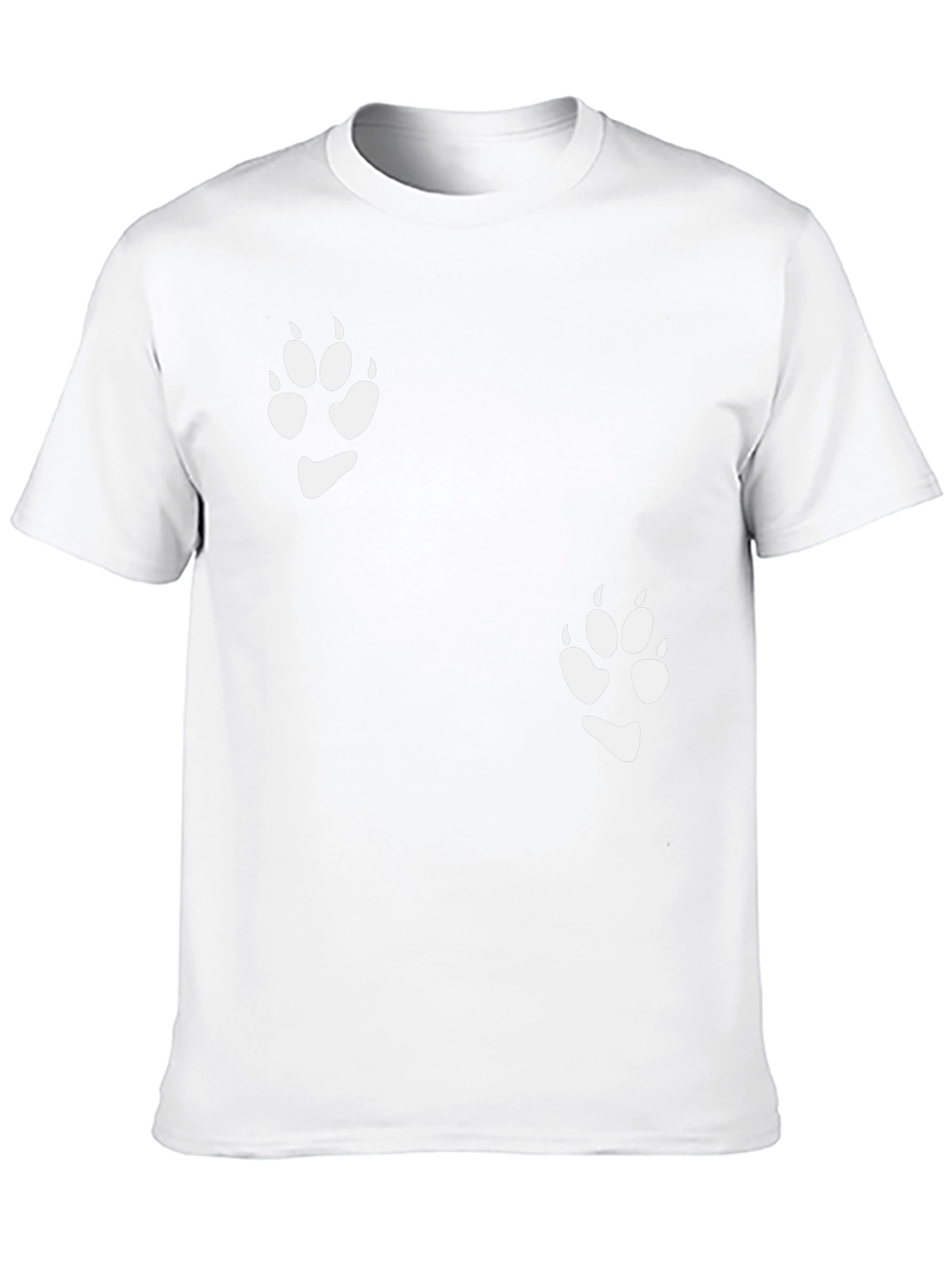 Paw Print Graphic Tee - Stylish Black T-Shirt - 10