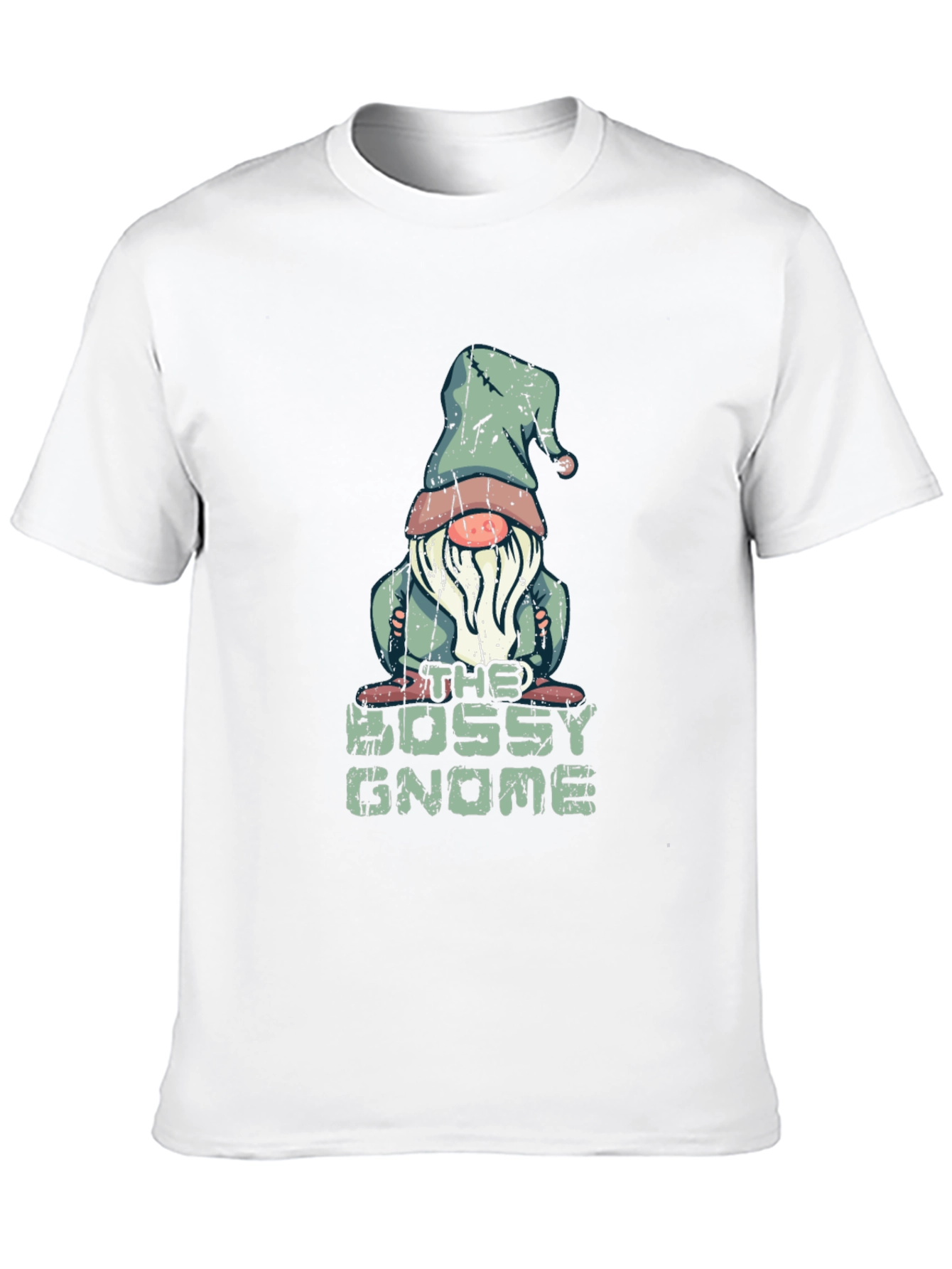 Black Bossy Gnome T-Shirt - Funny Graphic Tee view 10