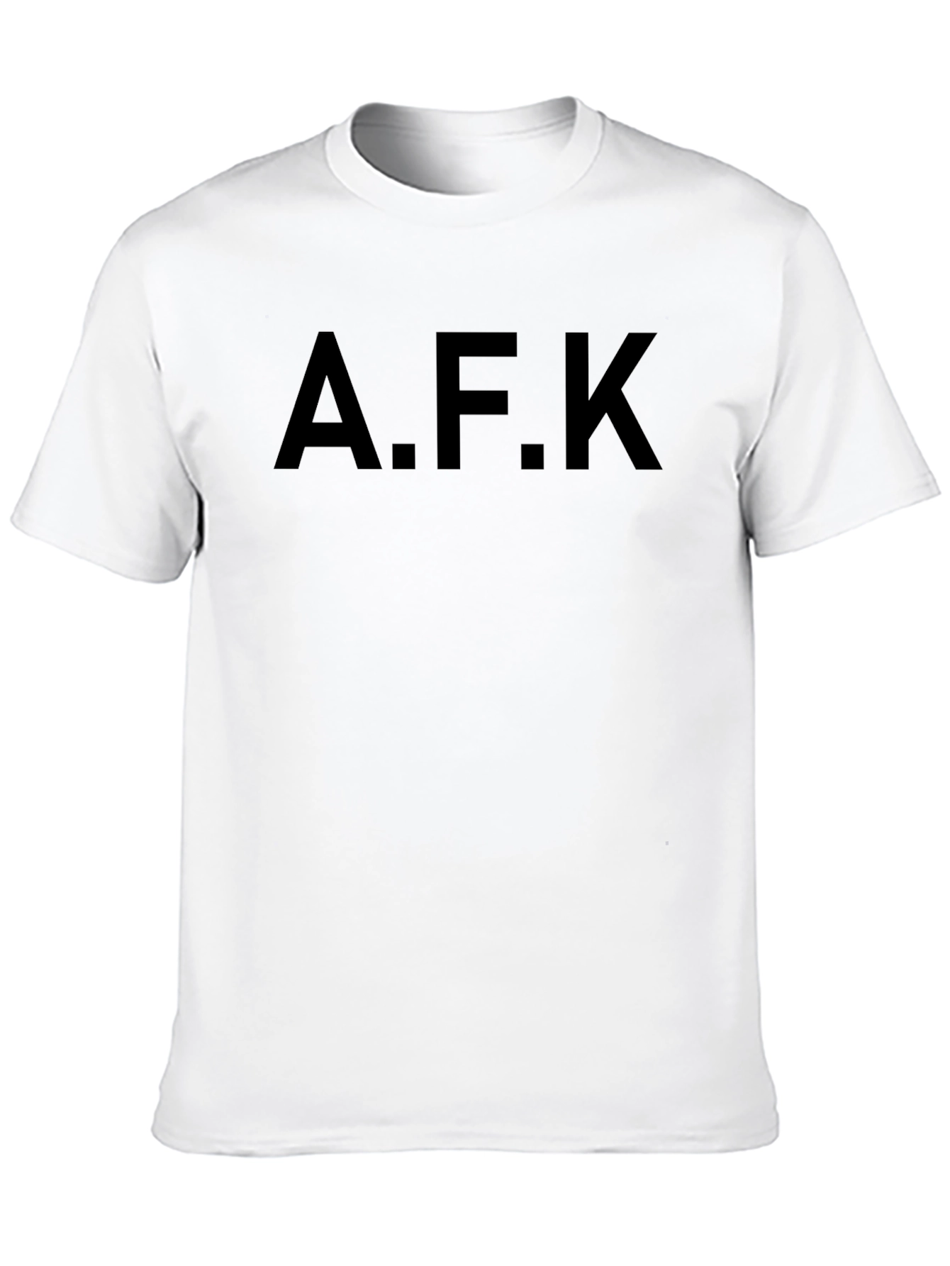 Black AFK Graphic Tee - Black Cotton Casual T-Shirt view 10