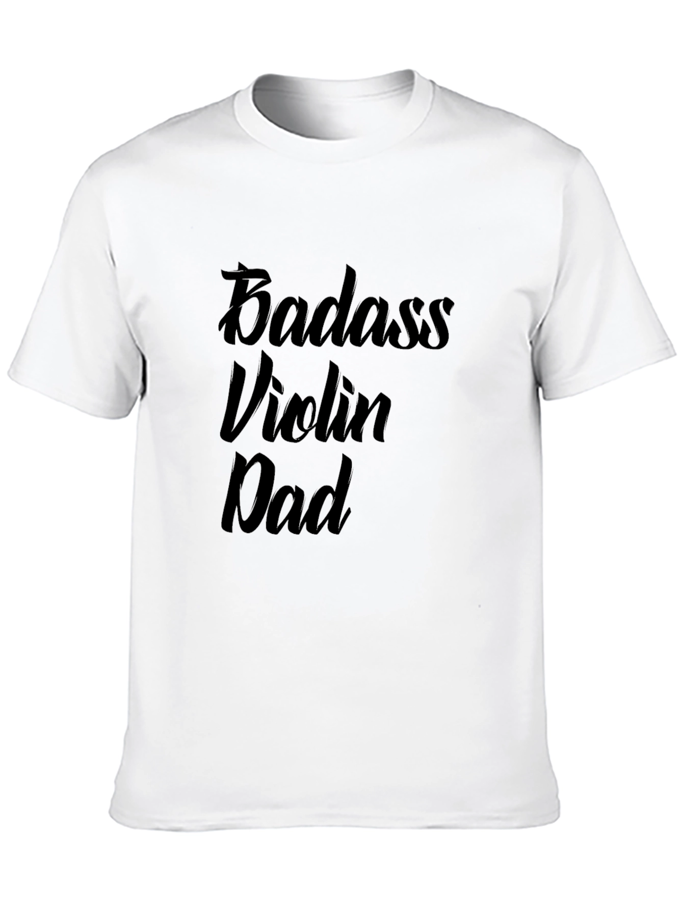 Black Badass Violin Dad Graphic Tee - Black view 10