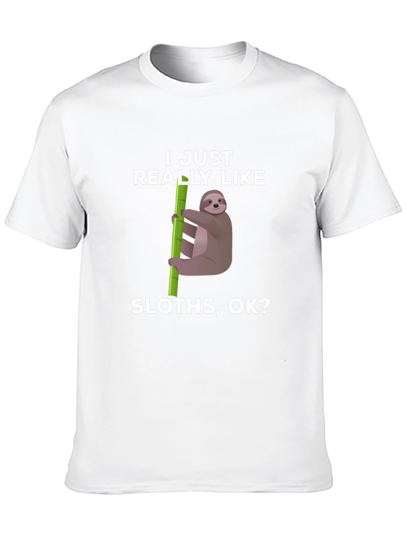 Black Funny Sloth Lover T-Shirt - I Just Really Like Sloths view 10