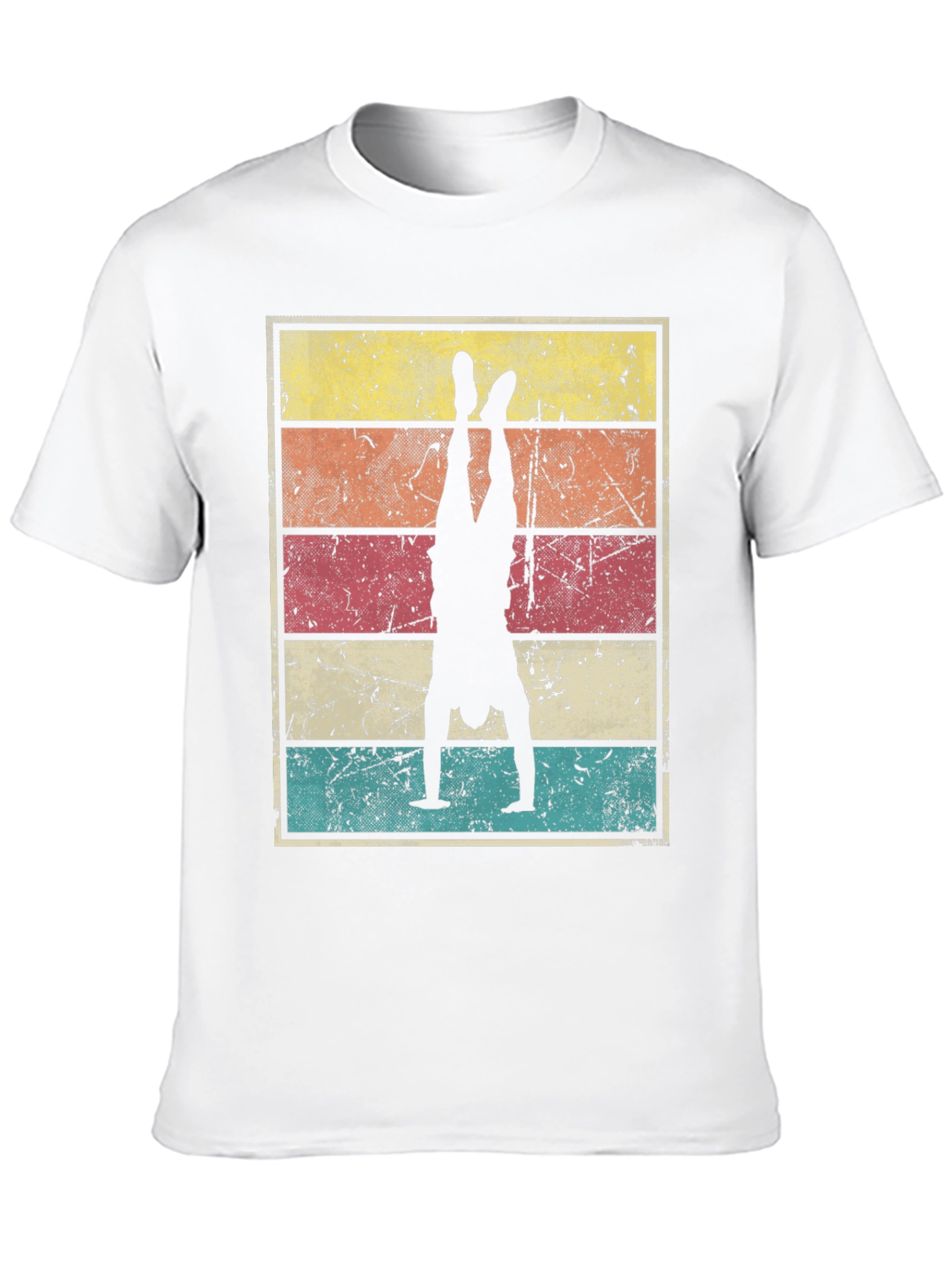 Black Retro Handstand Graphic T-Shirt view 10