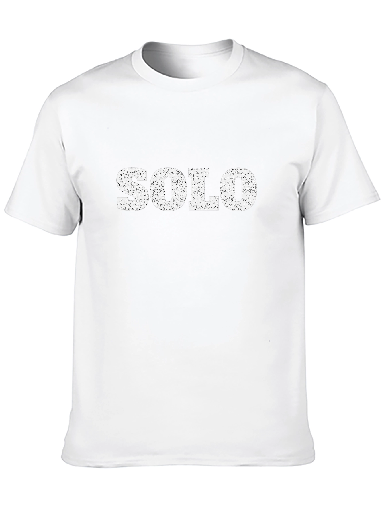 Black Men's "SOLO" Graphic Black T-Shirt view 10