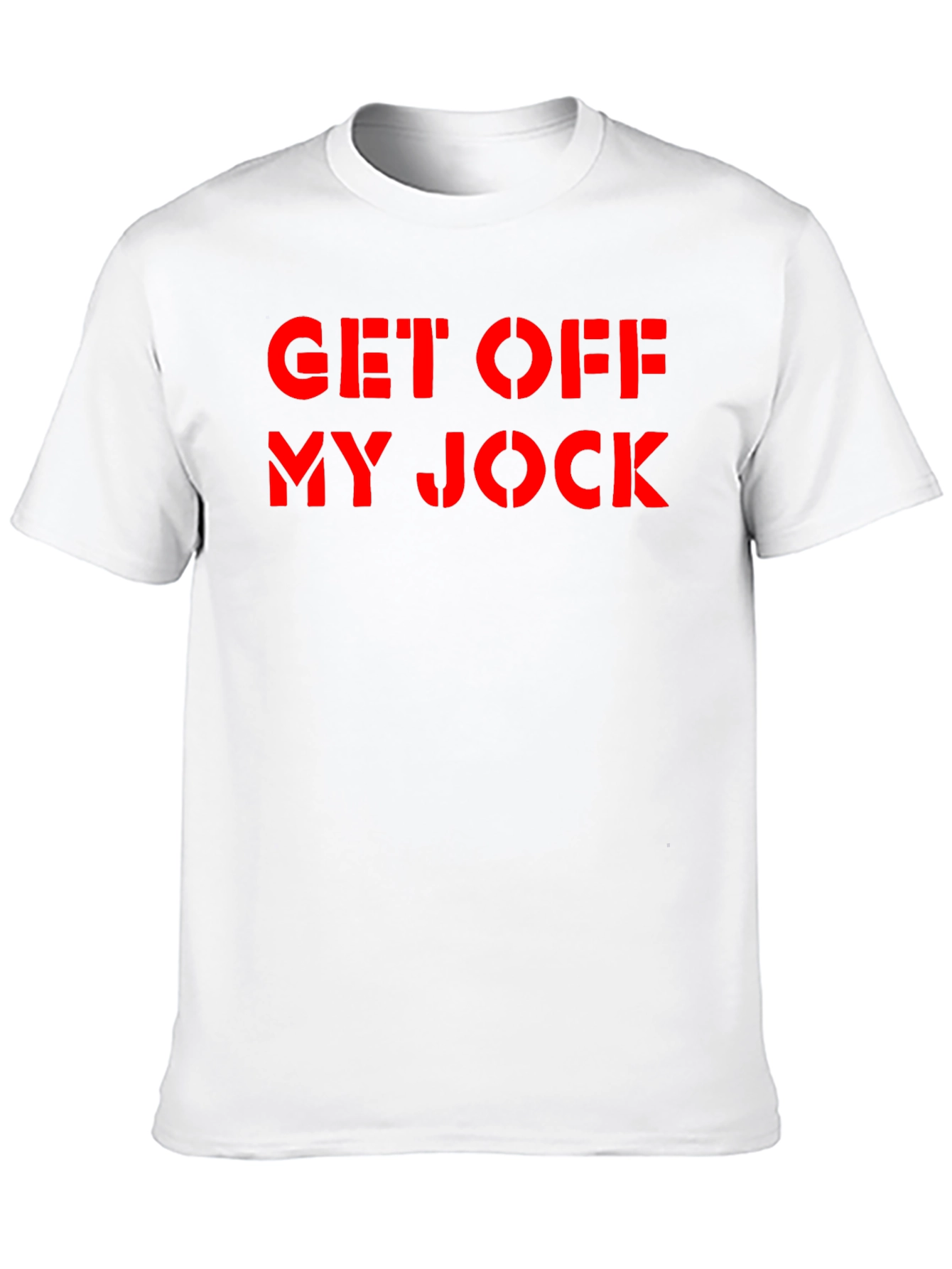 Black Get Off My Jock Graphic Tee - Black Cotton T-Shirt view 10