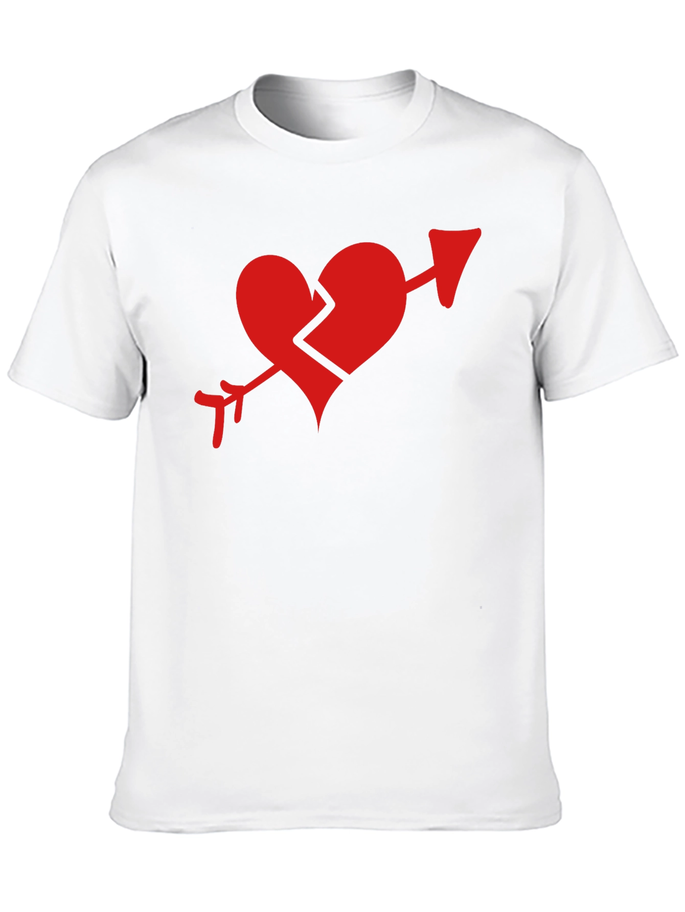 Black Broken Heart Arrow Graphic Tee - Mens T-Shirt view 10