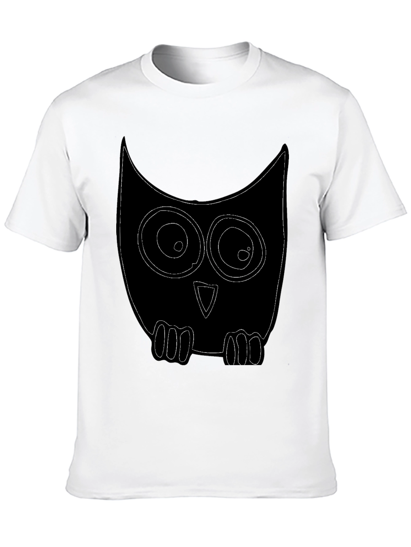 Black Owl Graphic Print Crew Neck T-Shirt view 10
