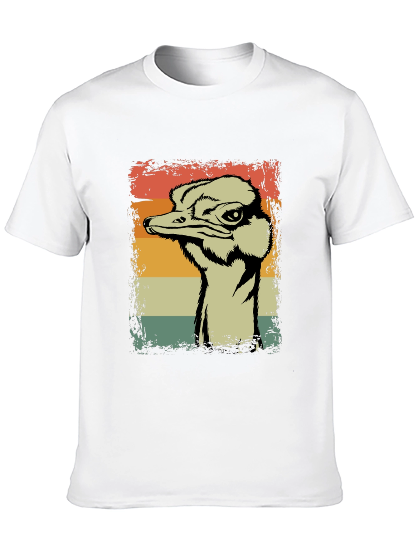 Black Retro Ostrich T-Shirt - Vintage Style view 10