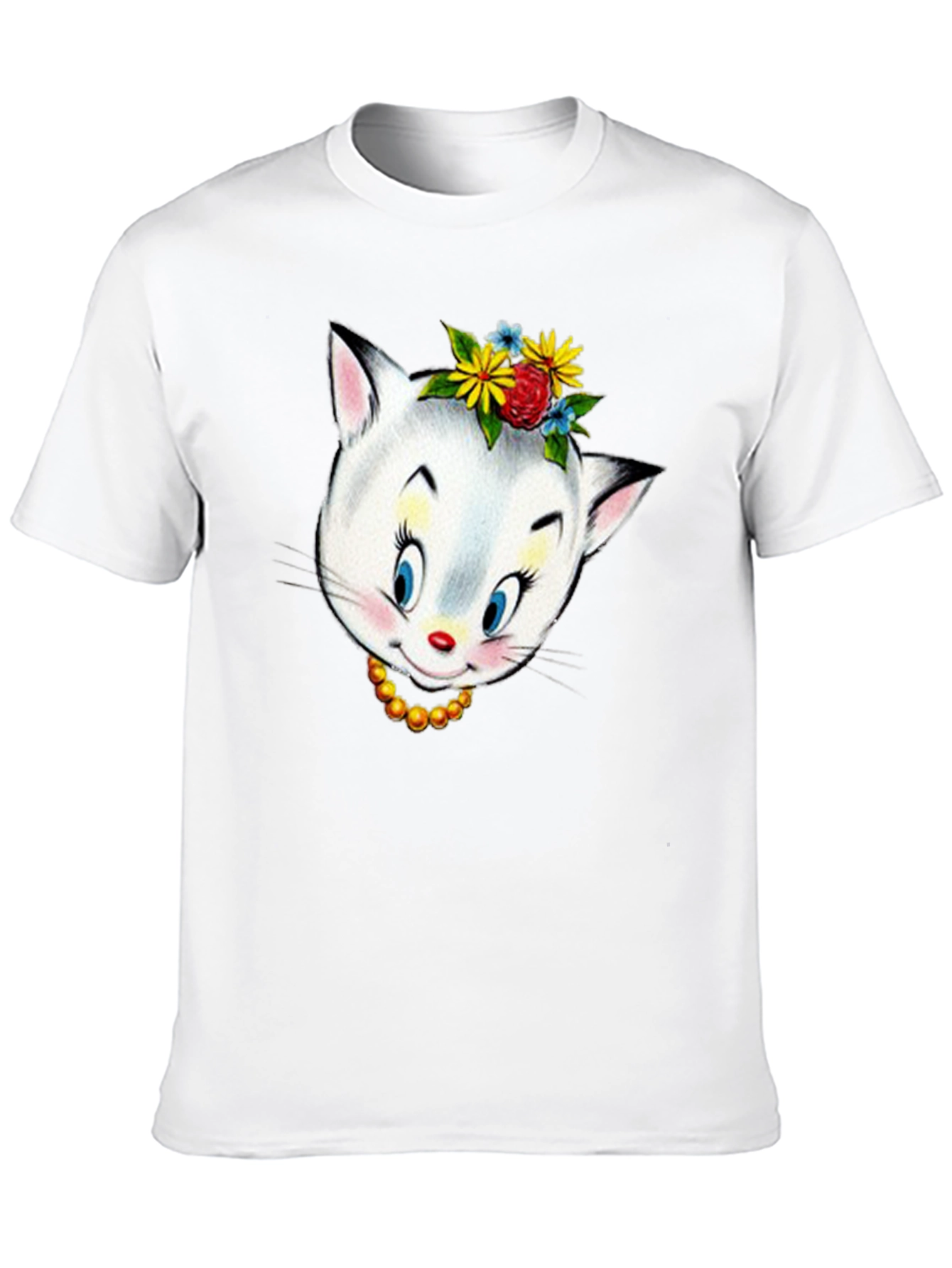 Black Vintage Cat Graphic T-Shirt - Novelty Animal Tee view 10