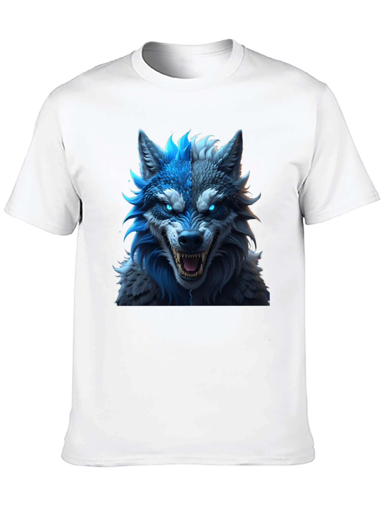 Black Fierce Wolf Graphic Tee - Blue Rage view 10