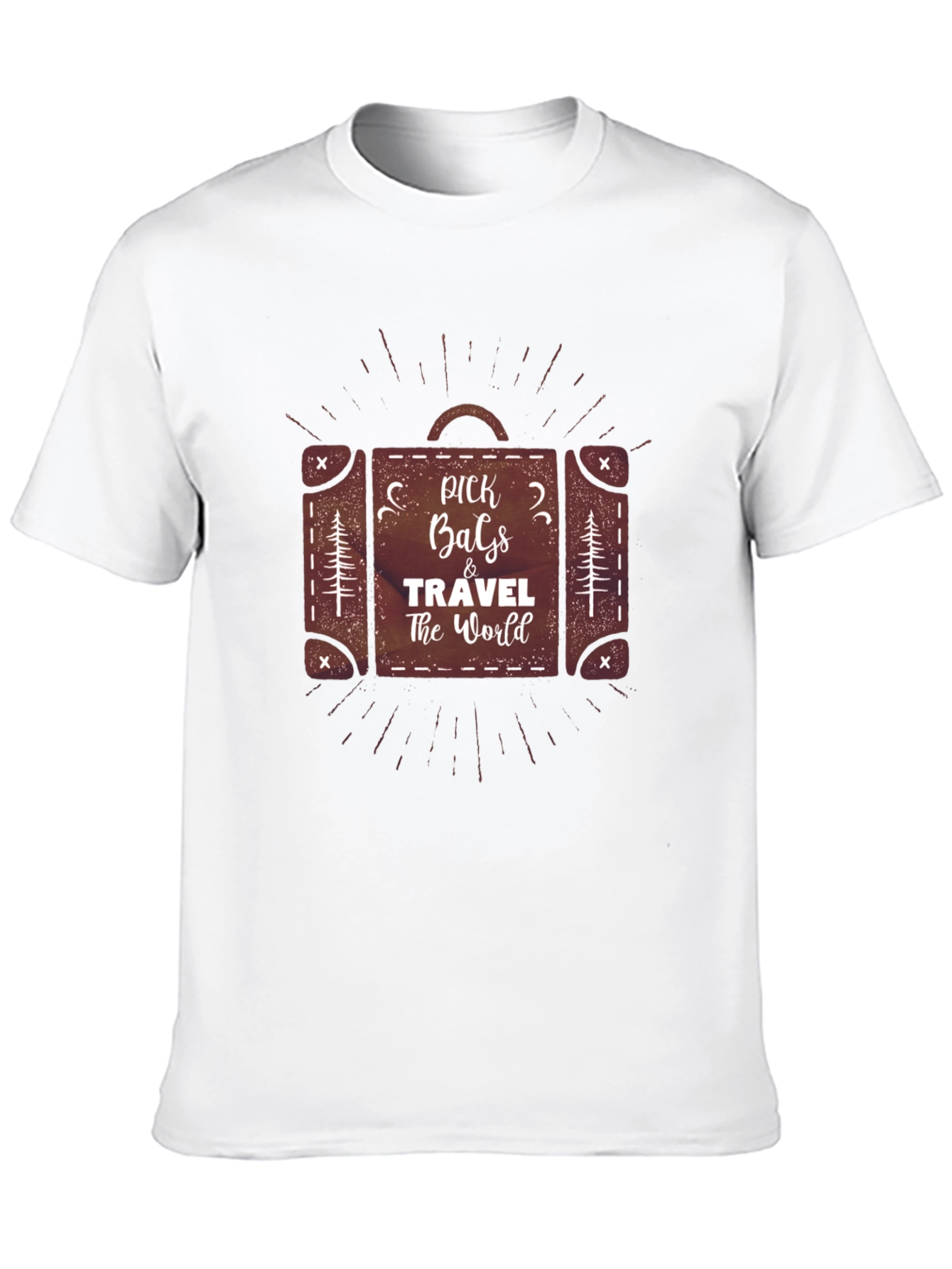 Black Pick Bags & Travel the World Black Graphic Tee view 10