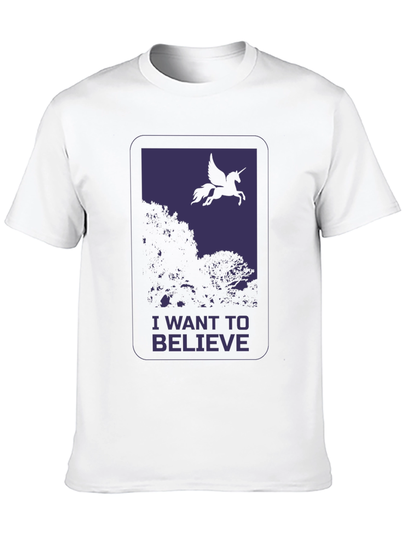 Black I Want to Believe Pegasus Graphic T-Shirt view 10
