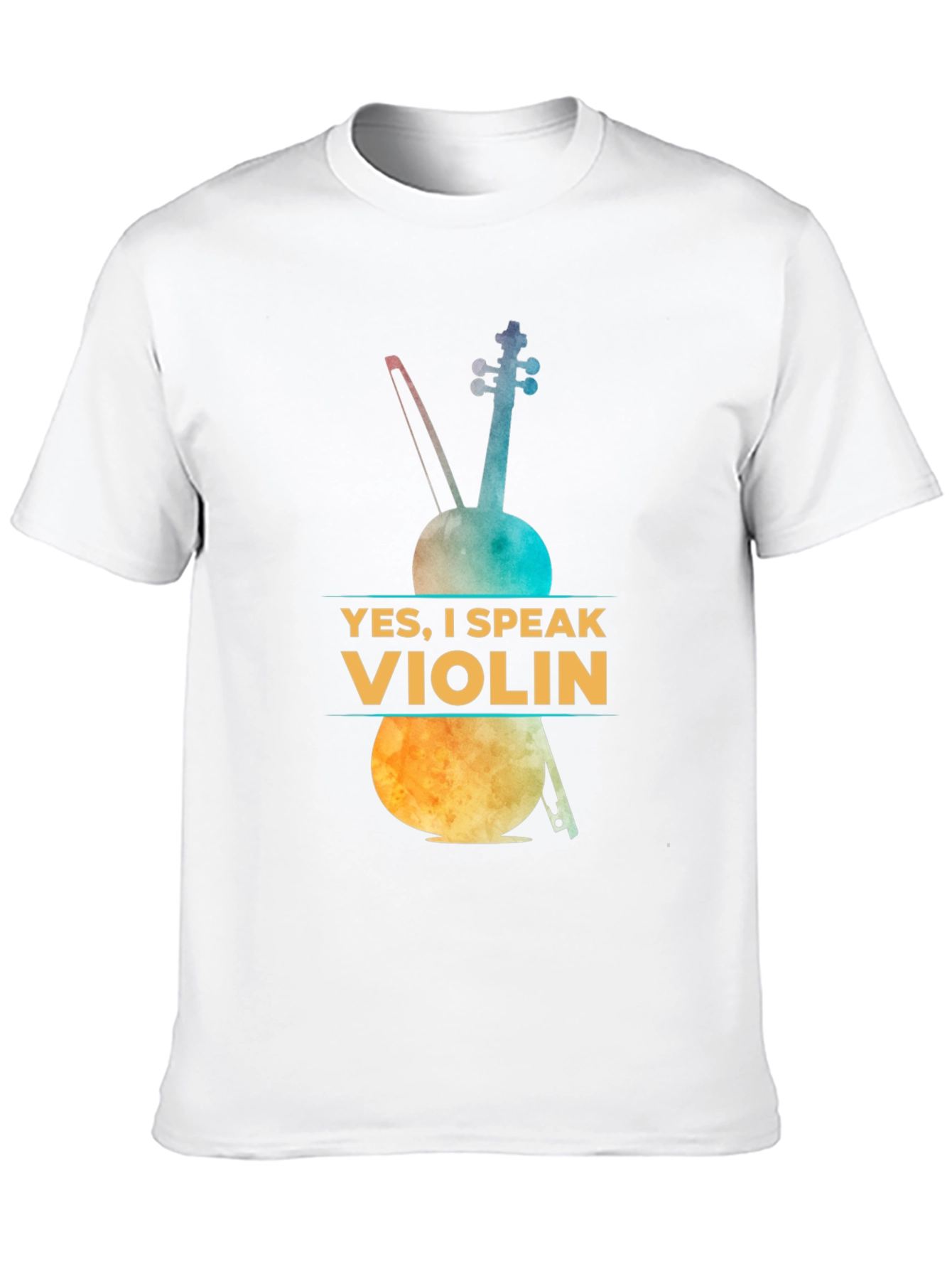 Black Yes, I Speak Violin T-Shirt - Musician Apparel view 10