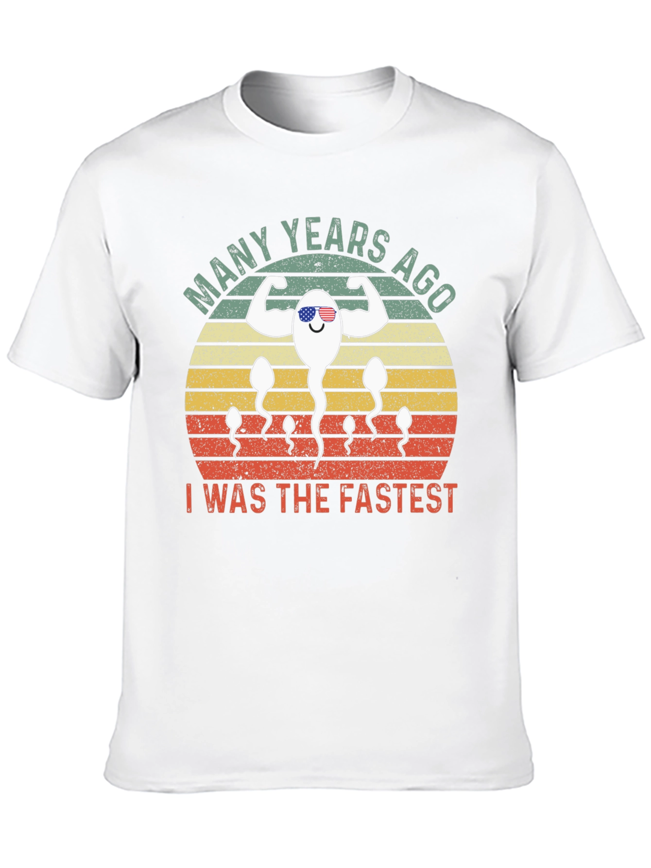 Black Funny "Fastest" Sperm Graphic T-Shirt view 10