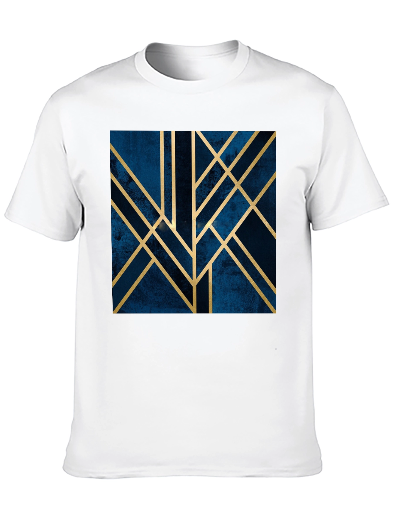 Black Geometric Art Deco Graphic Tee - Modern Style Shirt view 10