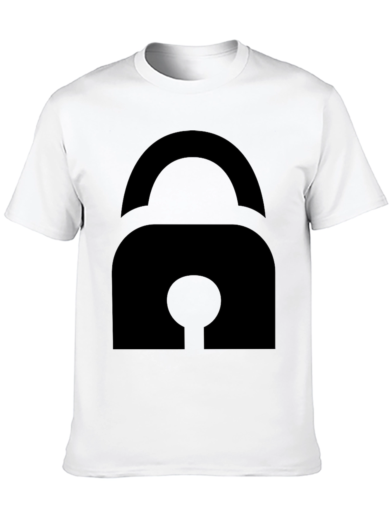 Black Lock Graphic Black T-Shirt view 10