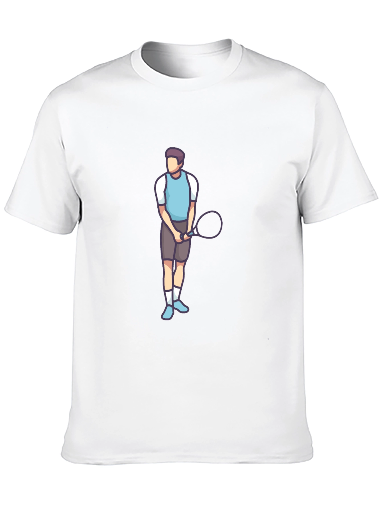 Black Tennis Player Graphic Tee - Black Cotton Blend view 10