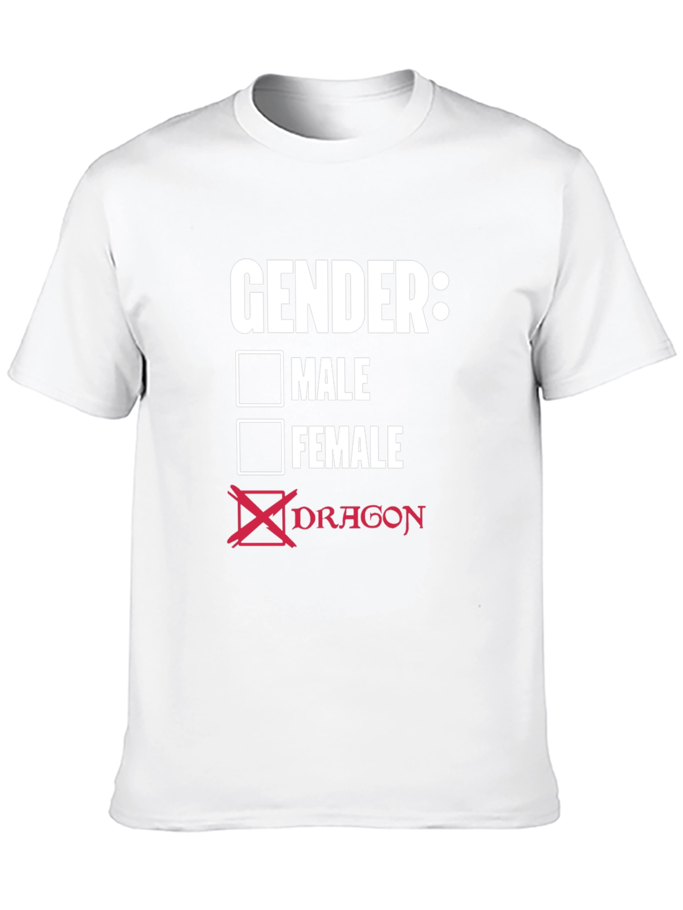 Black Gender Dragon T-Shirt - Humorous Graphic Tee view 10