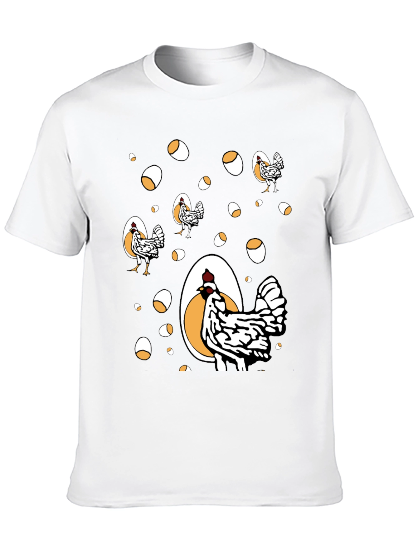Black Funny Chicken & Egg Graphic Tee view 10