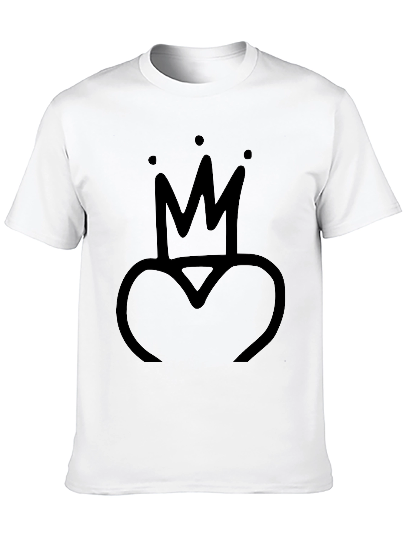 Black Crown Heart Graphic Tee - Black view 10