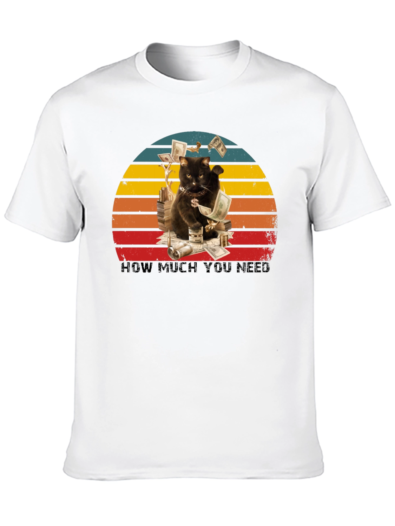 Black Money Cat Graphic Tee - How Much You Need view 10