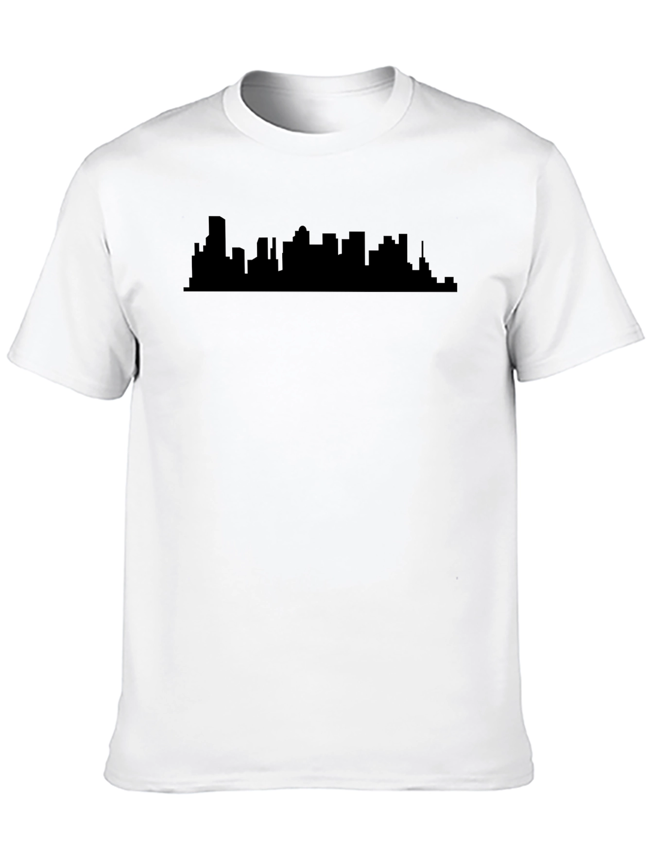 Black Cityscape Silhouette T-Shirt - Urban Style Tee view 10